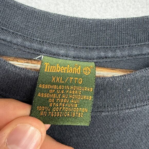Vintage Timberland Shirt men's 2XL Black Graphic Baggy Hip Hop Oversized y2k - Picture 6 of 9